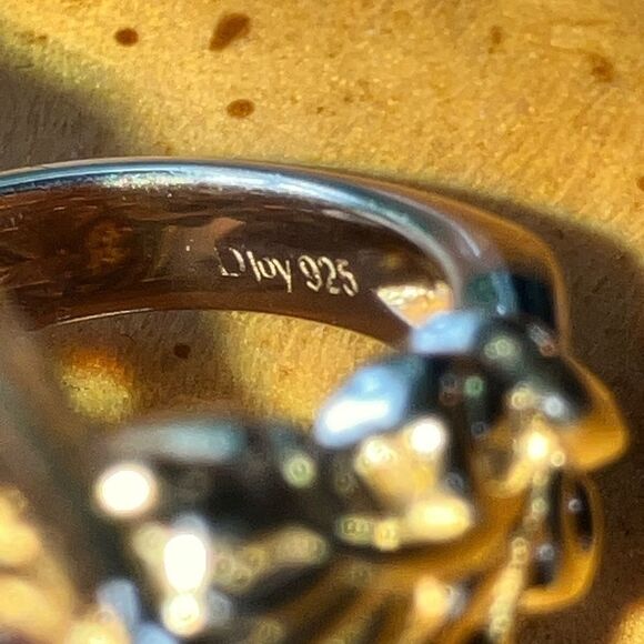 Natural Rhodolite Garnet Sterling Silver Cocktail Ring Size 6 - Picture 6 of 9